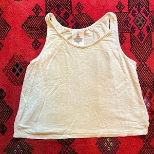 Jungmaven hemp crop tank in off white